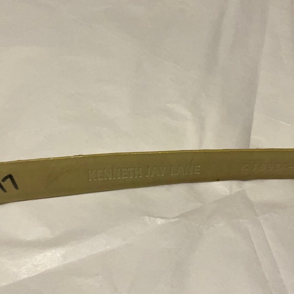 Vintage Kenneth Jay Lane Gold Snakeskin Belt With Embellished Buckle - Picture 6 of 8